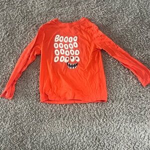 Cat & Jack Orange Boo Monster Long Sleeve Tee